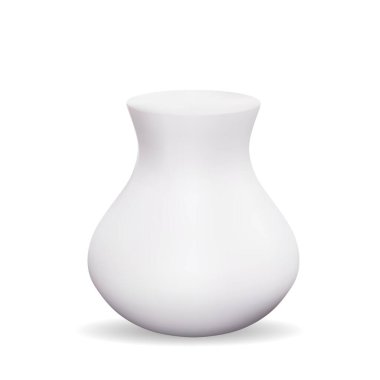 Gerçekçi 3d vazo tasarım elementi. Vektör İllüstrasyonu