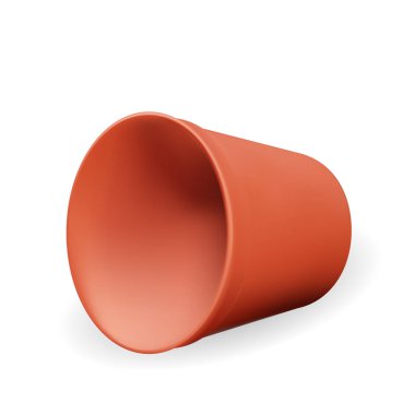 Gerçekçi 3 boyutlu saksı. tasarım elemanı. Vektör İllüstrasyonu