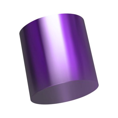 Gerçekçi 3d, metalik renk gradyan geometrik şekilleri, beyaz arkaplanda izole edilmiş tasarım için nesne elementleri oluşturur. Vektör çizimi. EPS10