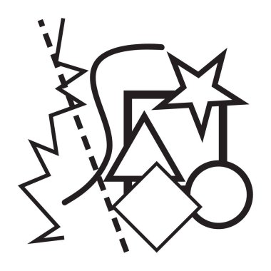 Garip siyah-beyaz hipnotik hipnotik ve büyüleyici desen. Vektör İllüstrasyonu. EPS10