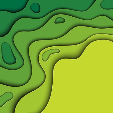 Metnin için Soyut Kağıt Kesme Arkaplan Şablonu ile Yer. Vektör Illustration EPS10