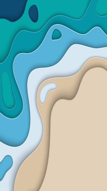 Metnin için Soyut Kağıt Kesme Arkaplan Şablonu ile Yer. Vektör Illustration EPS10