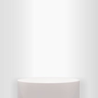 Sahne ışıkları olan gerçekçi 3D müze podyumu. Boş ürün temel şablonu. Vektör Illustration EPS10