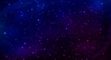 Gece parlayan yıldızlı arka plan. Vektör Illustration EPS1