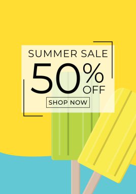 Soyut Yaz Satışı Arkaplanı. Vektör Illustration EPS10