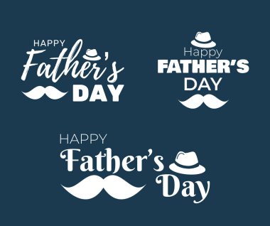 Babalar Günü arka plan seti. Poster, broşür, tebrik kartı, web sitesi başlığı. Vektör Illustration EPS10