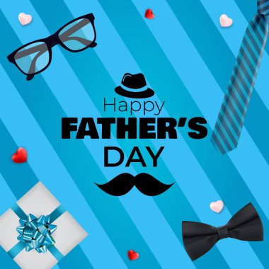 Babalar Günü Geçmişi. Poster, broşür, tebrik kartı, web sitesi başlığı. Vektör Illustration EPS10