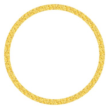 Altın halka parıltılı çerçeve. Vektör İllüstrasyonu