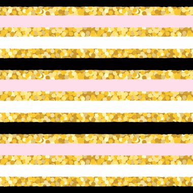 Altın renkli çizgili, pürüzsüz desenli arka plan. Vektör Illustration EPS10