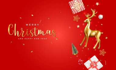 Noel Tatil Partisi Geçmişi. Mutlu yıllar ve Mutlu Noeller Poster Şablonu. Vektör Illustration EPS10