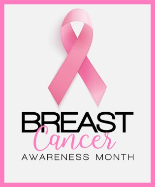 Meme Kanseri Bilinçlendirme ay pembe kurdele arka plan vektör çizim Eps10