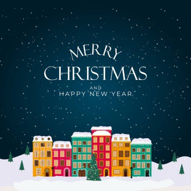 Noel Tatil Partisi Geçmişi. Mutlu yıllar ve Mutlu Noeller Poster Şablonu. Vektör Illustration EPS10