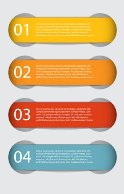 İş Vektörü İllüstrasyonu için Infographic Şablonları.