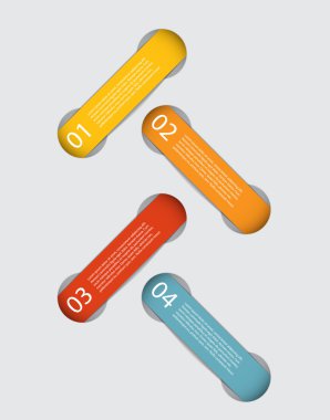 İş Vektörü İllüstrasyonu için Infographic Şablonları.