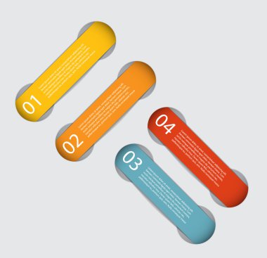 İş Vektörü İllüstrasyonu için Infographic Şablonları.