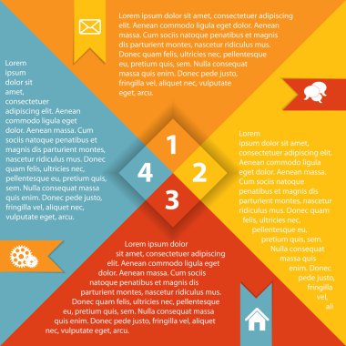 İş Vektörü İllüstrasyonu için Infographic Şablonları.