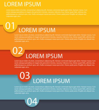 İş Vektörü İllüstrasyonu için Infographic Şablonları.