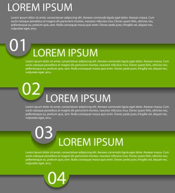 İş Vektörü İllüstrasyonu için Infographic Şablonları.
