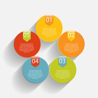 İş Vektörü İllüstrasyonu için Infographic Şablonları.