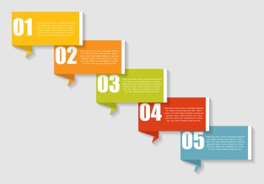 İş Vektörü İllüstrasyonu için Infographic Şablonları.