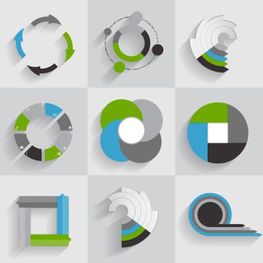 İş Vektörü İllüstrasyonu için Infographic Şablonları.