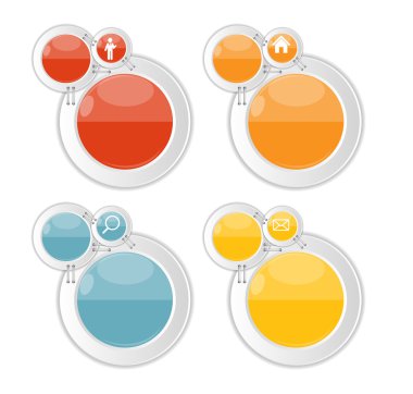 İş Vektörü İllüstrasyonu için Infographic Şablonları.