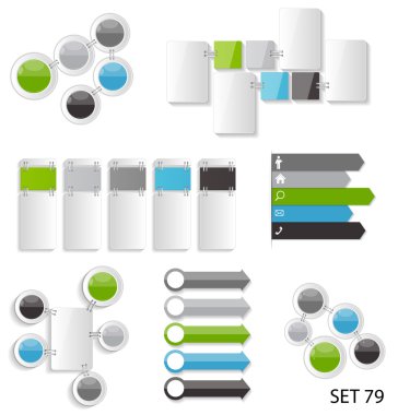 İş Vektörü İllüstrasyonu için Infographic Şablonları.