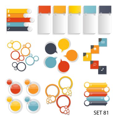 İş Vektörü İllüstrasyonu için Infographic Şablonları.