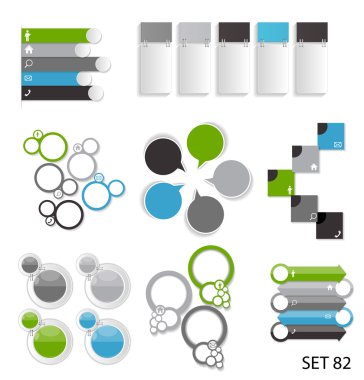 İş Vektörü İllüstrasyonu için Infographic Şablonları.