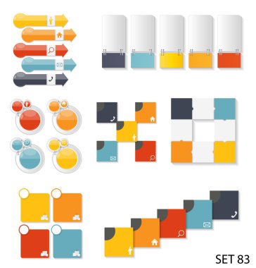 İş Vektörü İllüstrasyonu için Infographic Şablonları.