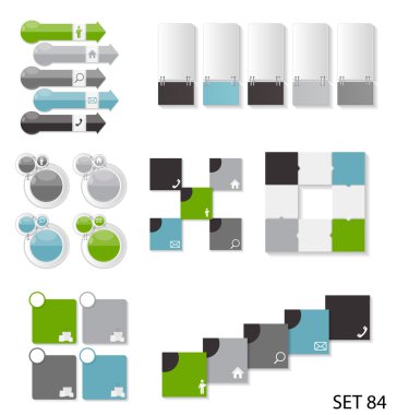 İş Vektörü İllüstrasyonu için Infographic Şablonları.