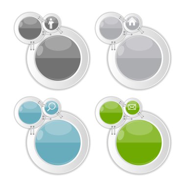 İş Vektörü İllüstrasyonu için Infographic Şablonları.