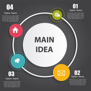 İş Vektörü İllüstrasyonu için Infographic Şablonları.