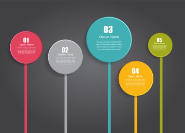 İş Vektörü İllüstrasyonu için Infographic Şablonları.