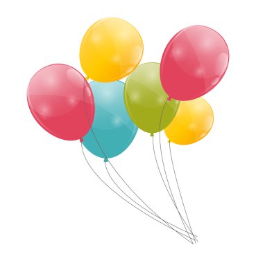 parlak balonlar renk arka plan vektör çizim