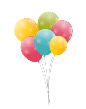 parlak balonlar renk arka plan vektör çizim