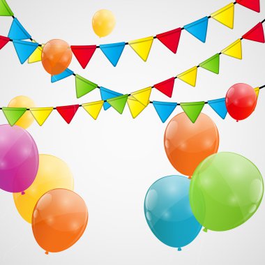 parlak balonlar renk arka plan vektör çizim