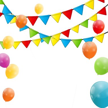 parlak balonlar renk arka plan vektör çizim