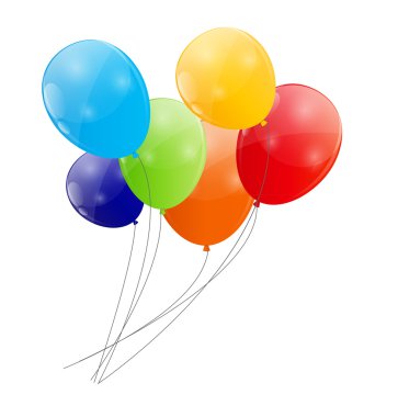 parlak balonlar renk arka plan vektör çizim