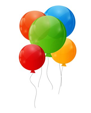 parlak balonlar renk arka plan vektör çizim