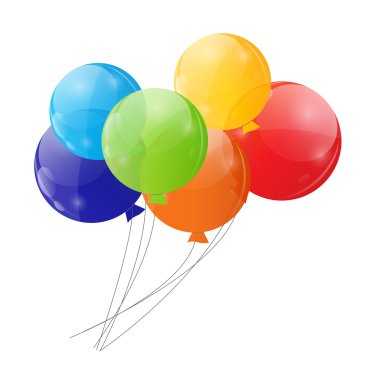 parlak balonlar renk arka plan vektör çizim