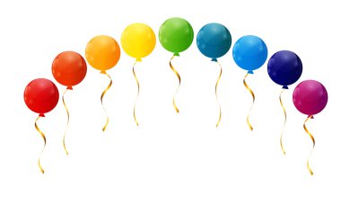 parlak balonlar renk arka plan vektör çizim