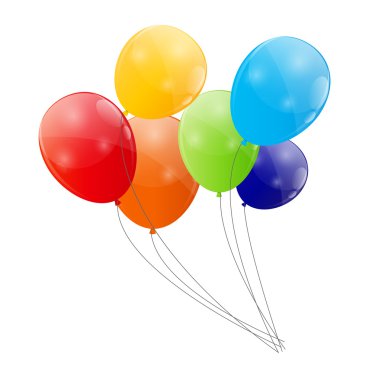 parlak balonlar renk arka plan vektör çizim