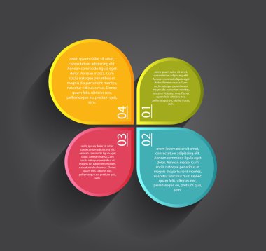 İş Vektörü İllüstrasyonu için Infographic Şablonları.