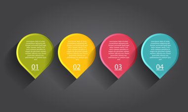 İş Vektörü İllüstrasyonu için Infographic Şablonları.