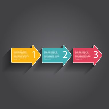 İş Vektörü İllüstrasyonu için Infographic Şablonları.