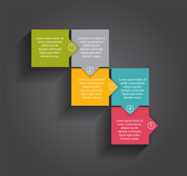 İş Vektörü İllüstrasyonu için Infographic Şablonları.