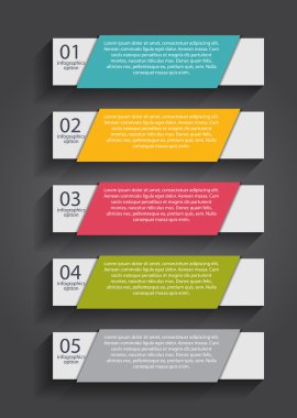 İş Vektörü İllüstrasyonu için Infographic Şablonları.