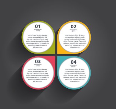 İş Vektörü İllüstrasyonu için Infographic Şablonları.