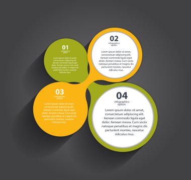 İş Vektörü İllüstrasyonu için Infographic Şablonları.